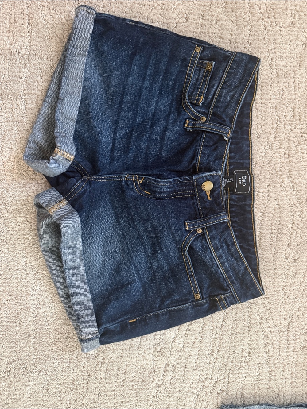 GAP Women’s Dark Indigo Rolled-Hem Denim Shorts
